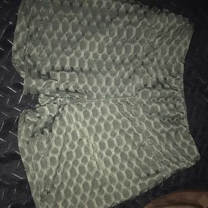 Dark green, Faded Rose medium size workout shorts